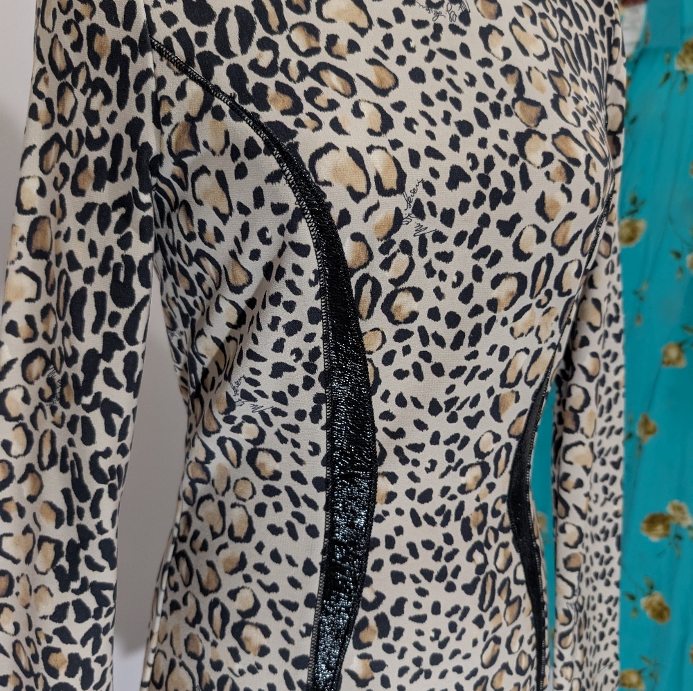 maria grazia severi leopard print Signature dress Size 42 It US 6 - Picture 2 of 11